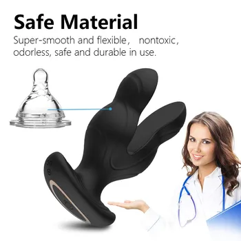 Prostate Massager Electric Shock Vibrating Anal Toys Wearable Anal Vibrator Wireless Butt Plug Dilator Sex Toys for Men Women 3