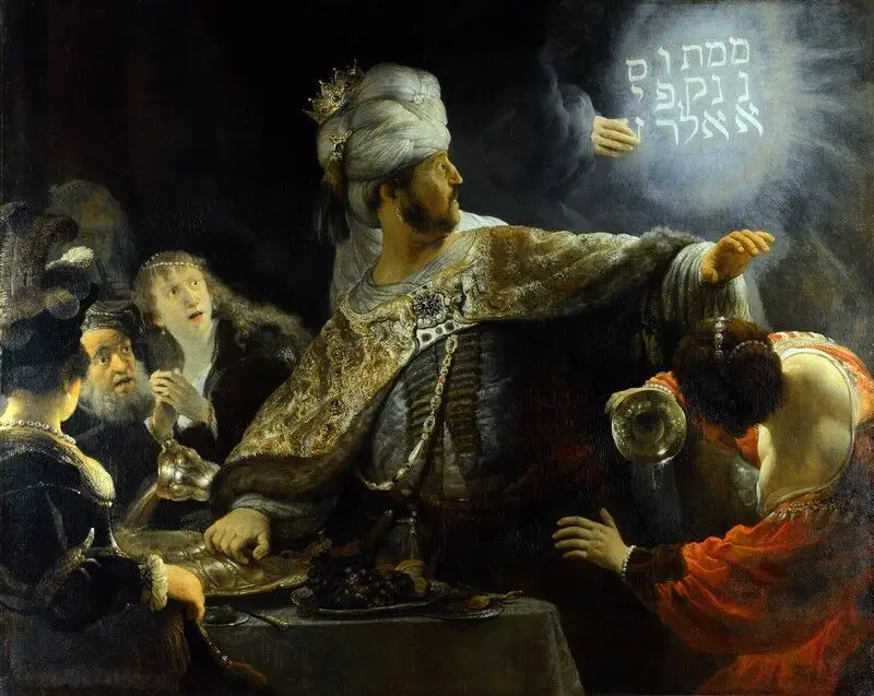 Рембрандт холст печать праздник Belshazzar Художественная постер Масляные картины