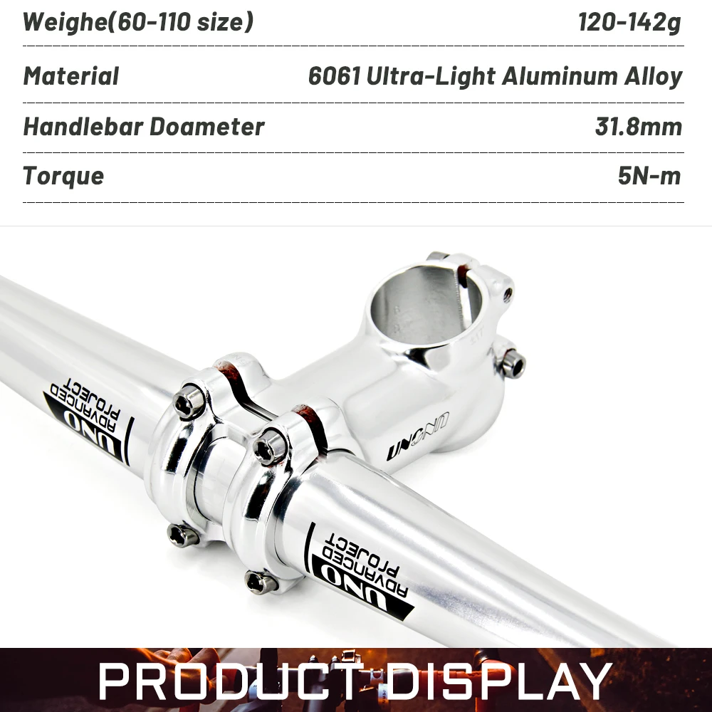 Description Picture 5 of itemKalloy Stem Bicycle Ultralight 17 Degree MTB Road Stem Fork 28.6 Bicycle Handlebar Stem 31.8mm 60/70/80/90/100mm Mountain a stem