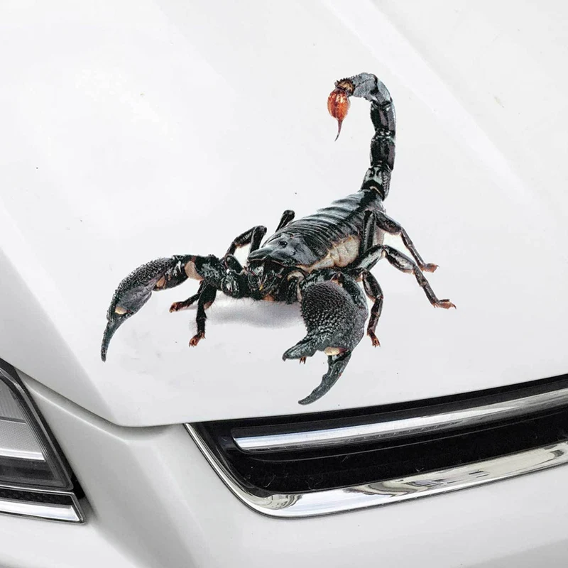 

Car 3D Spider Animal Sticker Creative Personality Scorpion Lizard Decal Car Styling Auto Exterior Stickers Front Bumper Trim