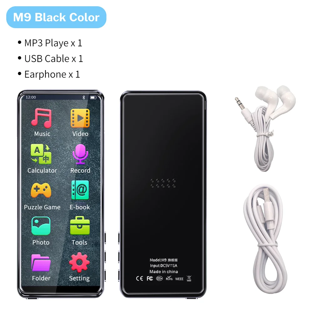 sony mp3 player Deelife Bluetooth MP3 Player and MP4 Play with Screen FM Radio Recording Built-in 8GB Speaker Full Touch Metal Music MP 4 mp3 player online MP3 Players