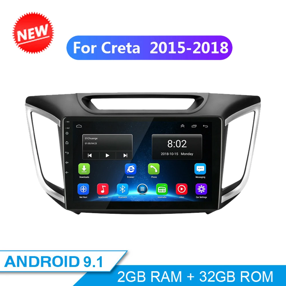 Автомагнитола 2DIN 10 1 дюйма Android GPS-навигация Wi-Fi для Hyundai Creta ix25 2015 2016-2018 | Автомобили