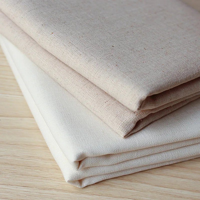 Однотонная хлопковая скатерть из льняной ткани для рукоделия вышивки крестом