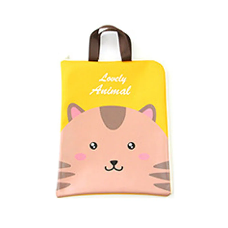 foundation cat A4 молния файл сумка многофункциональная сумка IPad мобильный телефон Оксфорд холст портфель пенал для канцелярских принадлежностей офисные и школьные принадлежности - Цвет: foundation cat