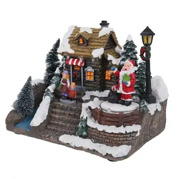 

USB Christmas Gift Creative Hand Music Box Children Merry Christmas Resin music + light Colorful