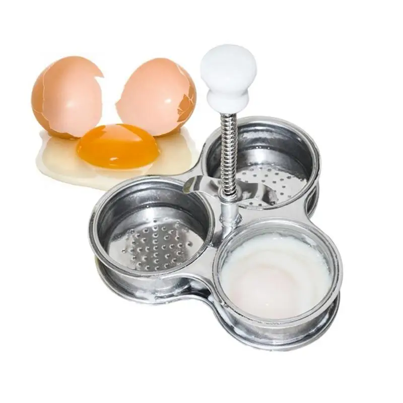 Stainless Steel Egg Poacher Home Stovetop Egg Cooking Steamer Kitchen accessories Useful creative egg cooker