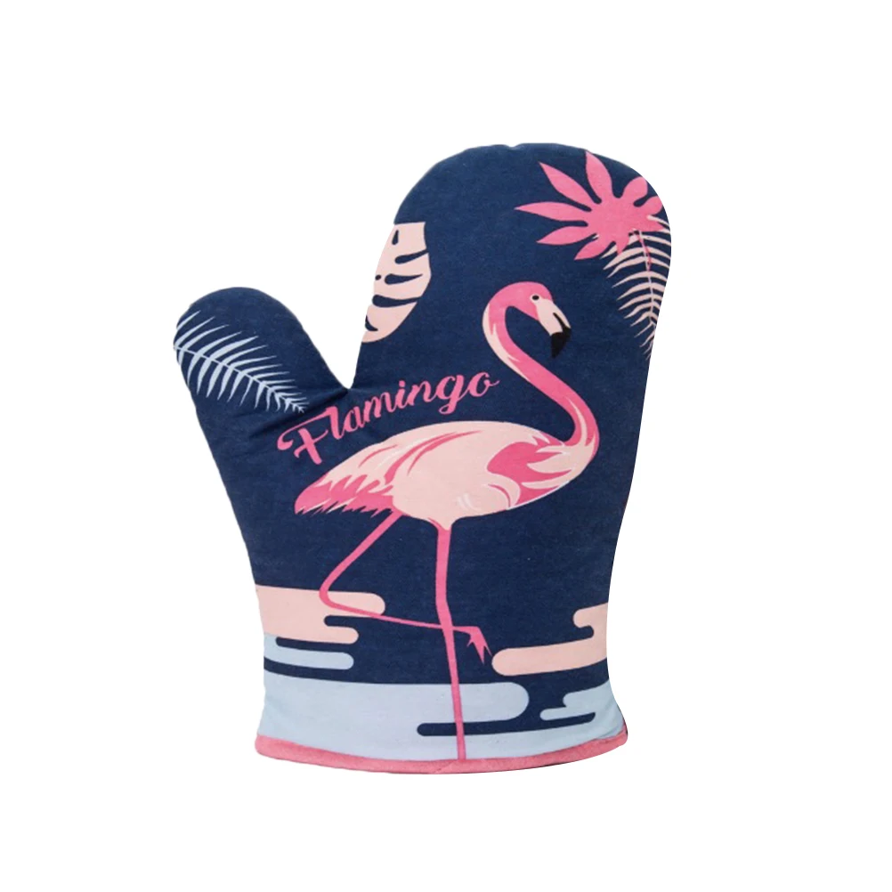 1 Pair Oven Mitts Durable Practical Useful Portable Microwave Mitt Kitchen Glove for Restaurant Bakery Home