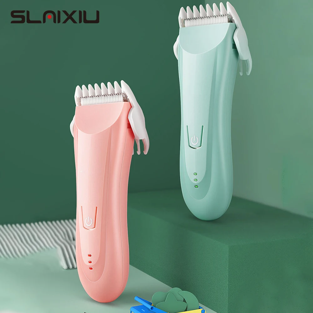 Baby Hair Trimmer Adult Mute Waterproof Kids Hair Clipper Sleep Haircut Home-Use No Oil IPX7 Waterproof Detachable