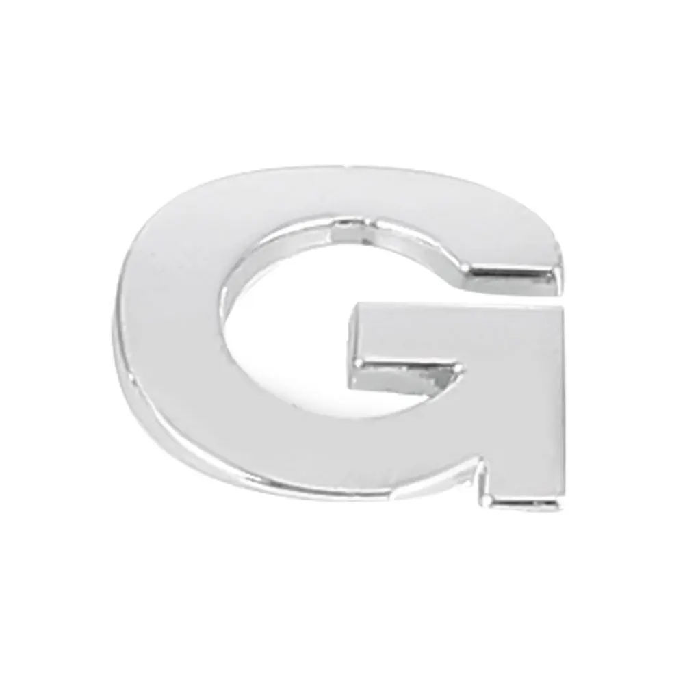 G DIY металлические буквы-Стикеры, автомобильная эмблема, буквенная наклейка с цифрами, серебряный значок, наклейка - Цвет: G