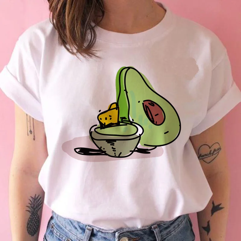 

avocado vegan t shirt women harajuku korean style tshirt cartoon funny ulzzang 90s t-shirt Tumblr Grunge summer top tee shirts