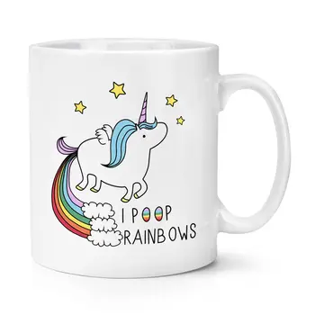 

Unicorn I Poop Rainbows 10oz Mug Funny Magical Fantasy Coffee Ceramic Mug
