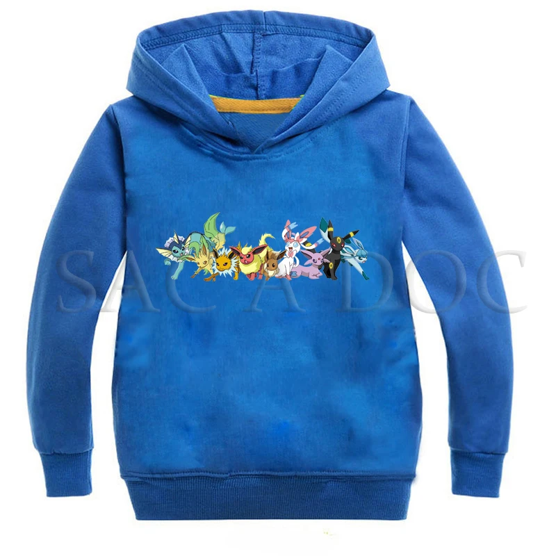 Hoodies 3 Лидер продаж, весенне-осенние свитшоты для мальчиков, одежда для детей, пальто с капюшоном и покемонами, детские толстовки с капюшоном для девочек, повседневный спортивный пуловер - Цвет: Hoodies 3
