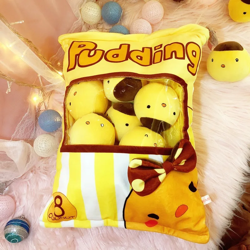 

A Big Bag of Chickens Pudding Pillow Containing Eight Expression Chickens Doll Snacks Pillow Children Birthday Gift