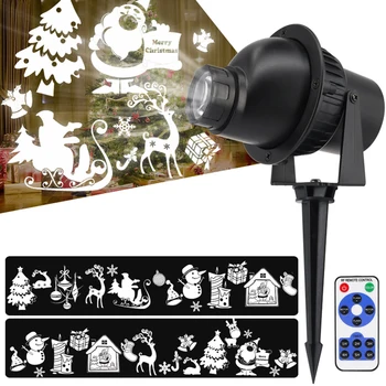 

2019 Useful Super Bright 3D Pattern Rotating LED Night Light Laser Snowflake Projector Waterproof Remote Control Stage lights