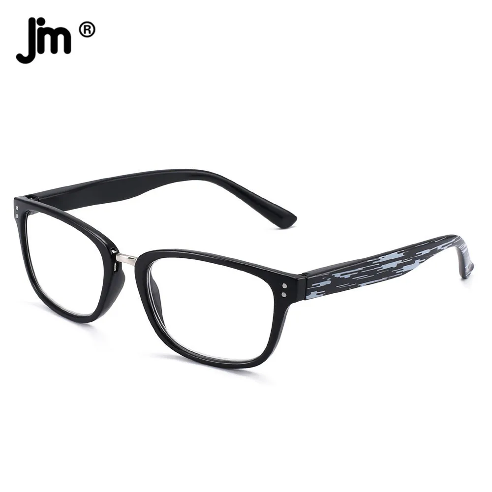 JMMenWomenSpringHingeSquareReadingGlassesVintageMagnifier