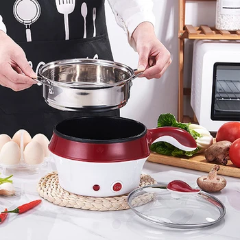 

Mini Electric Cooking Machine Double-Layer Cooker Frying Pan Multi Electric Cooker Non-Stick Pan For Dormitory Kitchen