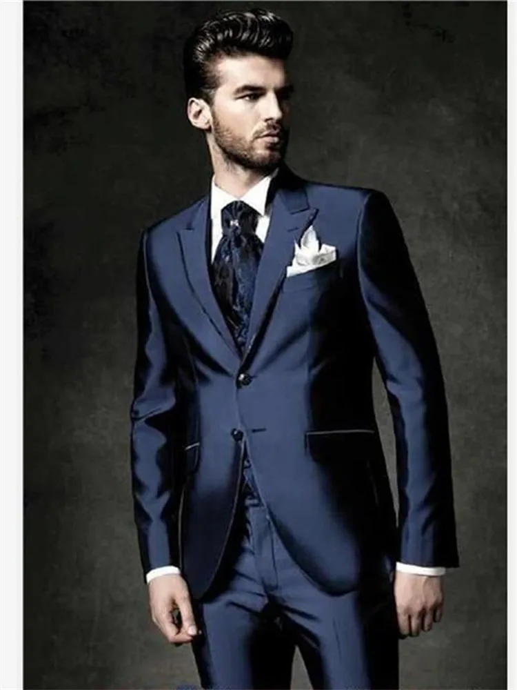 Мужской костюм смокинг Noivo Terno Slim Fit Easculino вечерние костюмы для мужчин смокинг для жениха на одной пуговице костюм(пиджак+ брюки
