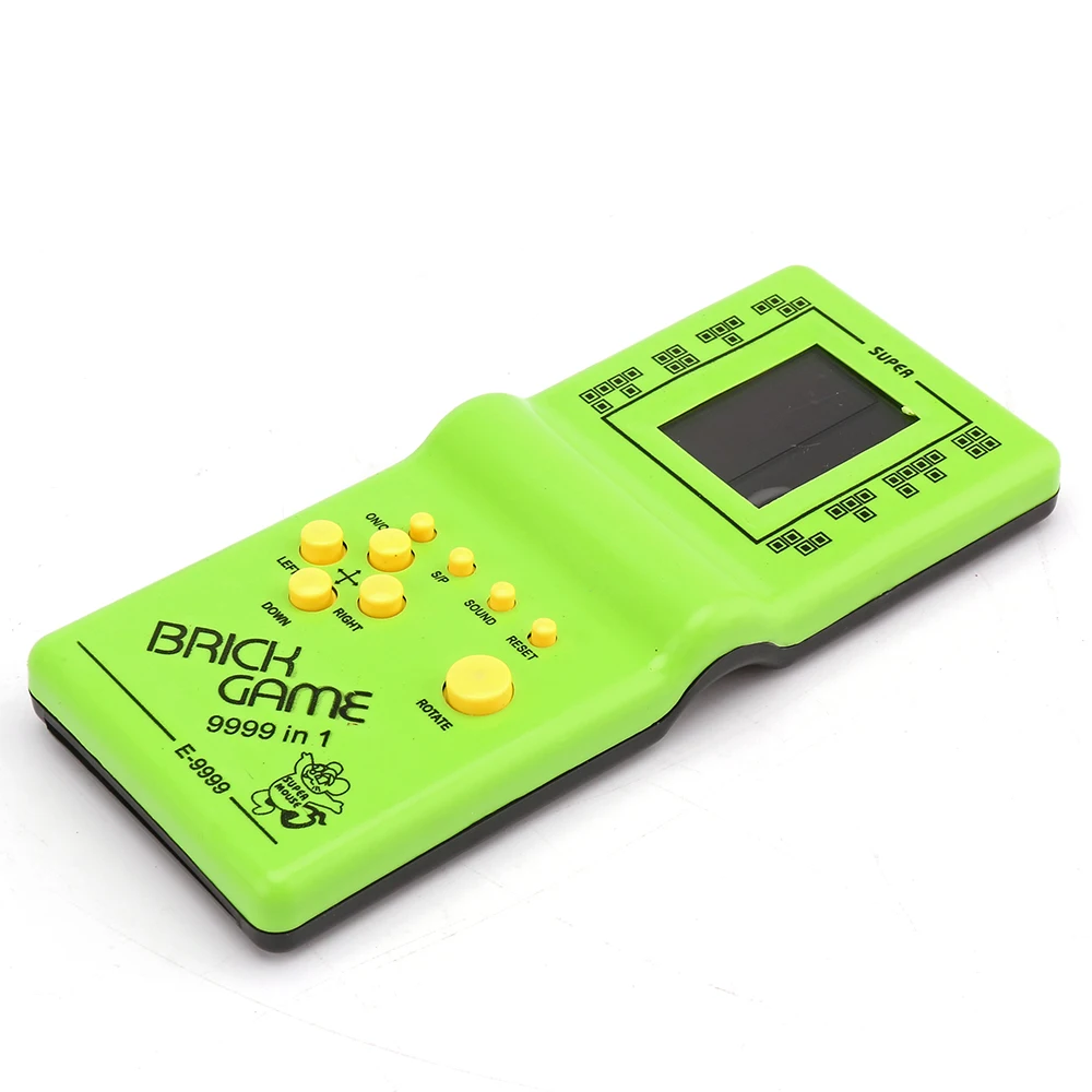 Портативная игровая консоль тетрис ручные электронные ЖК-игрушки Веселая игра кирпичная головоломка портативная игровая консоль лучший подарок для детей - Цвет: Green