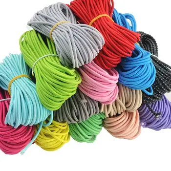 

2mm Colorful High-Elastic Round Elastic Band Round Elastic Rope Rubber Band Elastic Line DIY Sewing Accessories 5meters