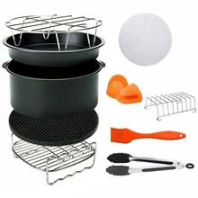 110 шт./компл. держатель кастрюли пицца пирог сковорода металлические домашние воздушные приборы для фритюрницы двойной слой приготовления нетоксичного хлеба для 5.2QT-5.8QT