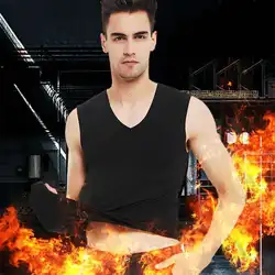 Men Winter Thermal Underwear Tops Body Sleeveless Vest Invisible Thermo Warmer