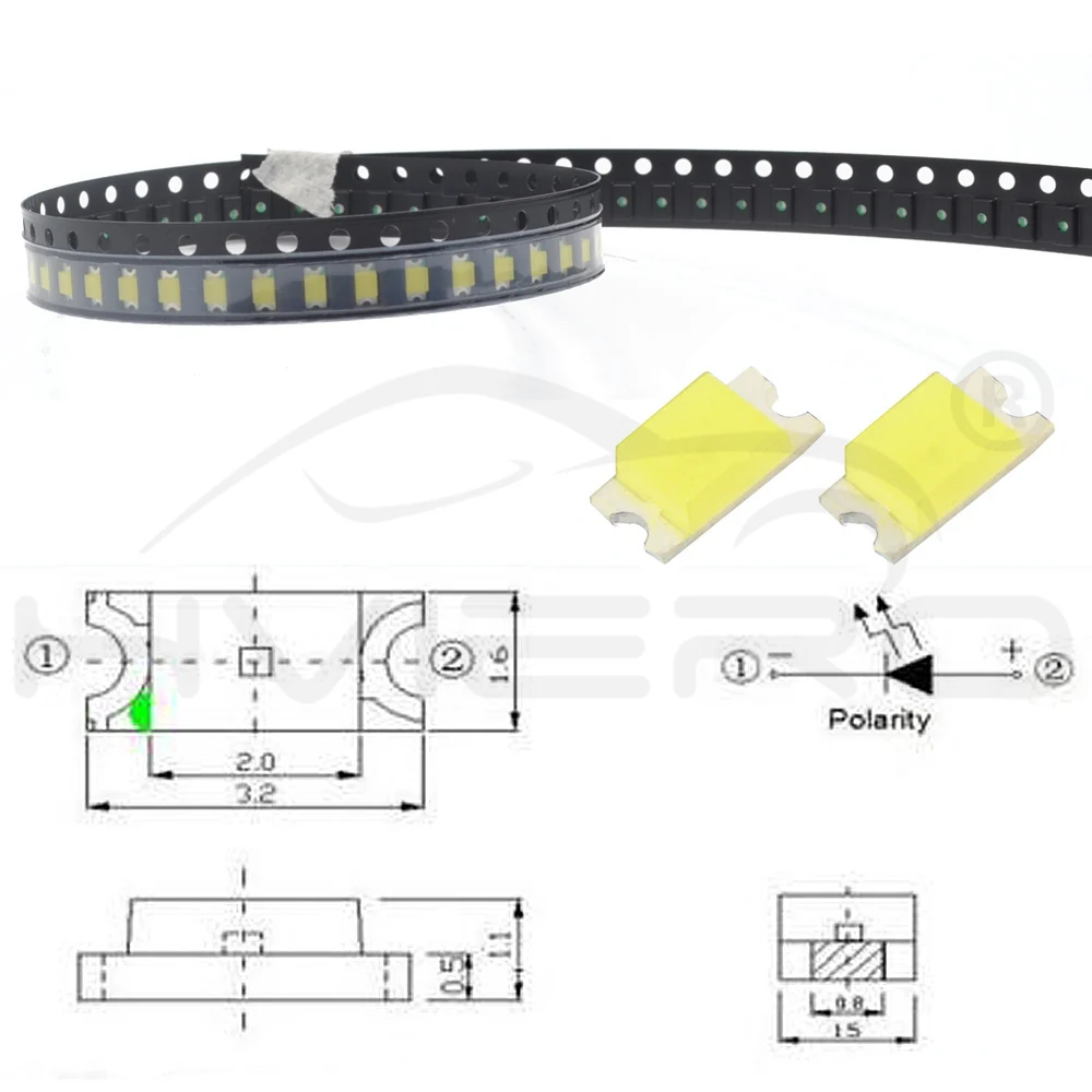 Hviero Smd Smt 1206 SMD SMT White Red Green Blue Yellow Pink Orange Super bright LED lamp light-emitting diodes LED Super bright light