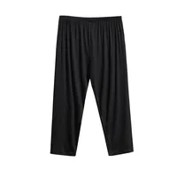 165Kg Plus Size Women's Summer Loose High-Waist Bottoming Cropped Trousers 5XL 6XL 7XL 8XL 9XL Thin Slimming Leggings Black - Image 6