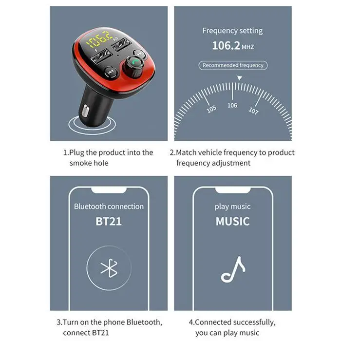 Двойной usb порт Авто прикуриватель Bluetooth 12-24V 3.1A 36g 24 часа 12 V-24 V модели MP3 передатчик