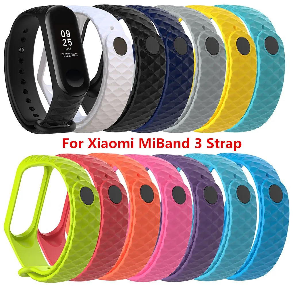 13 видов цветов для Xiaomi Mi Band 3 ТПУ цветной Ремешок Браслет замена Смарт спортивные