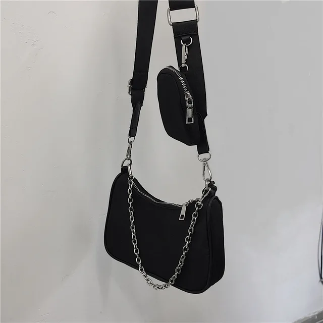 Vintage Nylon Crossbody Bag Women Designer Black Sport Shoulder Messenger  Bags F