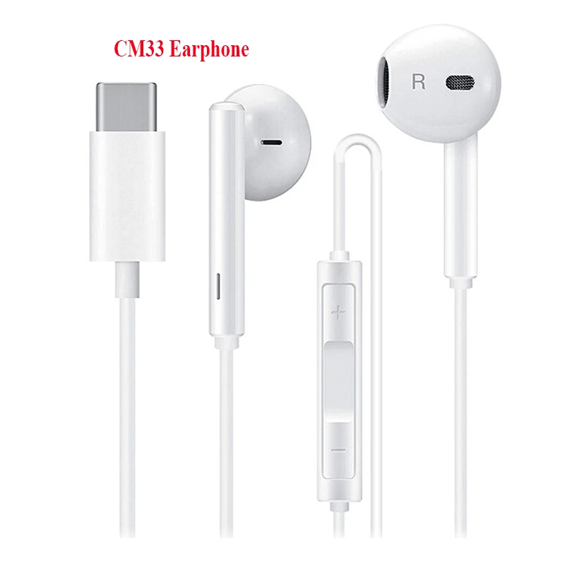 noise cancelling headphones HUAWEI Type C Earphone CM33 with Mic Volume Control For Mate 10 Pro P20 Por P30 p30 Pro XIAOMI MI 9 10 8 7 6 6X MIX2 headphones with mic Earphones & Headphones