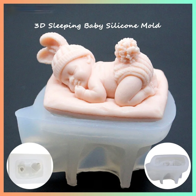 Details about   Infant Baby Sleeping on the Moon Christmas Cake Mold Chocolate Fondant Mould J 
