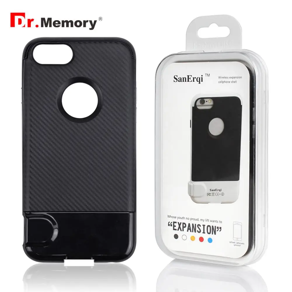 Case de Expansão de Memória sem Fio para Iphone Leitor de Cartão de Memória 6 à Prova de Choque Memória Multi-função s tf Case Capa Dr. 7 6