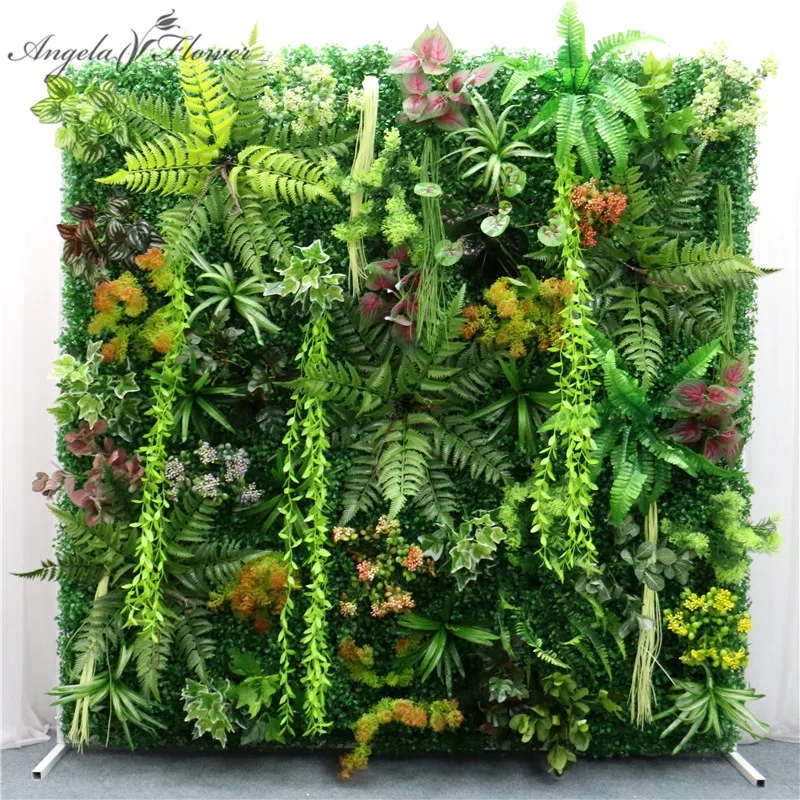 40x60 см 3D зеленое искусственное растение настенные панели пластиковые наружные газоны ковер Декор Свадебные Вечерние Декорации садовая трава цветок стены
