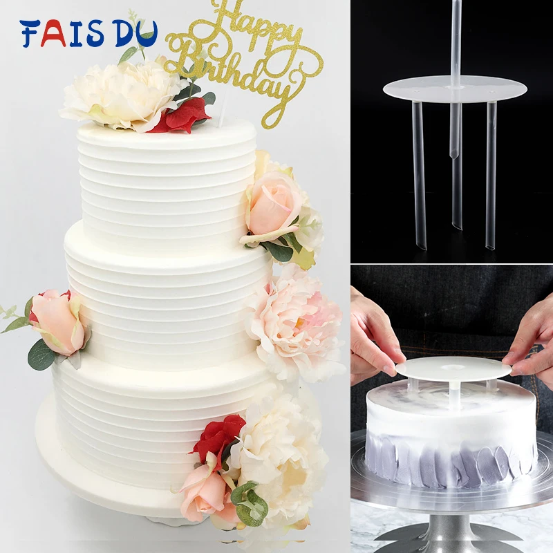 3Pcs 12/16/20cm Cake Boards Multi-layer Cake Stands Support Frame with 9 Cake  Dowel Rods for Tiered Cakes Construction Stacking - AliExpress