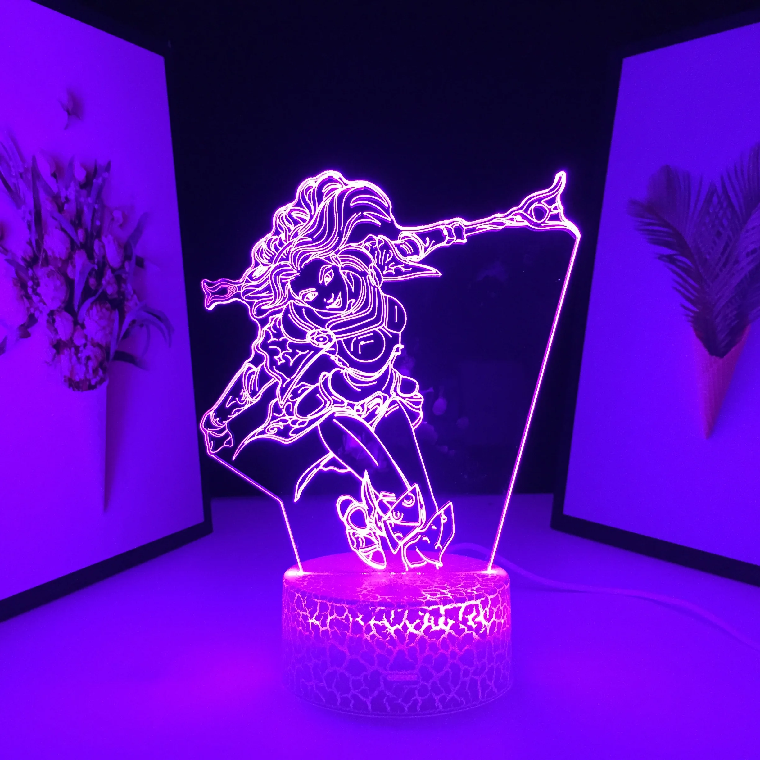 League of Legends Lady of Luminosity Game Figure LED Lamp for Bedroom