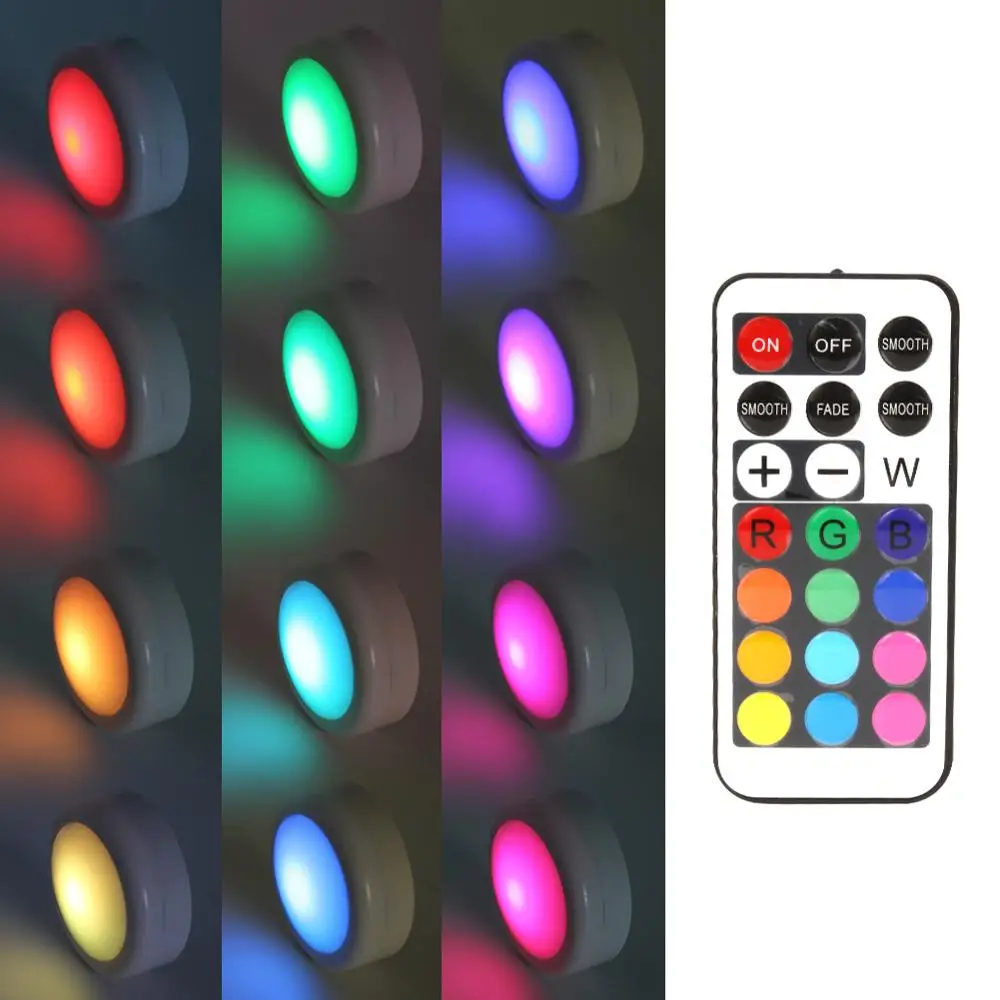 Светодиодный светильник Puck под шкафом ing RGB с регулируемой яркостью 12 цветов