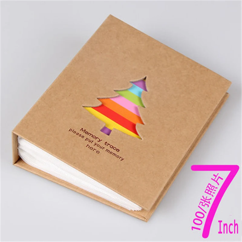 7 inch 100 sheets11 Лидер продаж, Специальное предложения Ново 5 polegadas 200 альбом 7 polegada 100 inserir Альбом infantil альбом de papel крафт dos desenhos animados - Цвет: 7 inch 100 sheets11