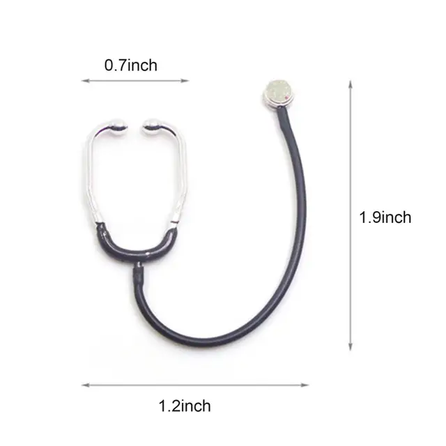 5Pcs 1/12 Dollhouse Mini Stethoscope Care Tools Hospital Accessories Toys Set 5