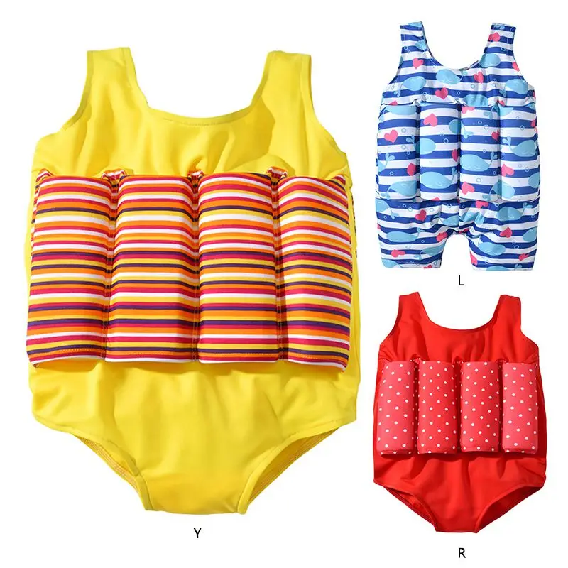 Купальный костюм для маленьких мальчиков и девочек с плавающей пеной, детский купальник из нейлона и спандекса, купальный костюм для бассейна