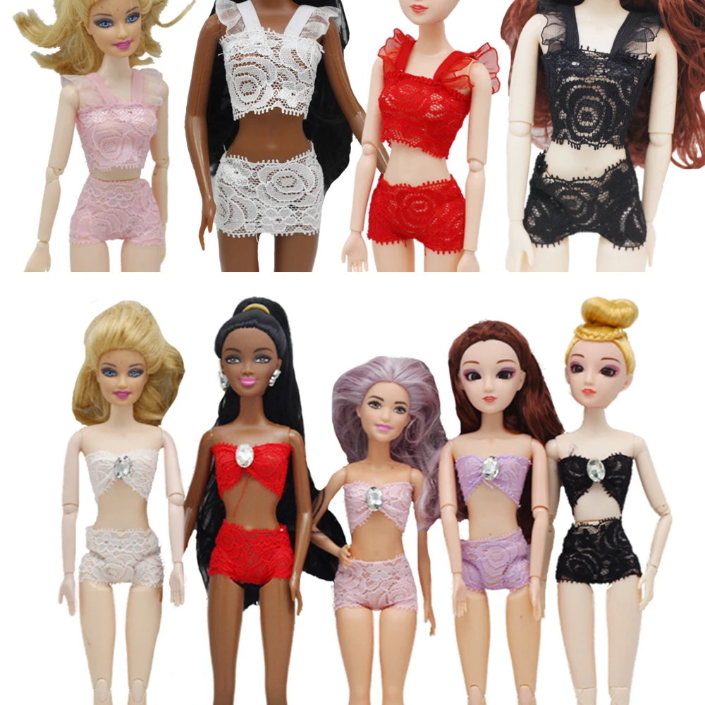 Мягкое кружевное нижнее белье бюстгальтер и трусы для Blythes кукла Licca одежда 1/6 BJD