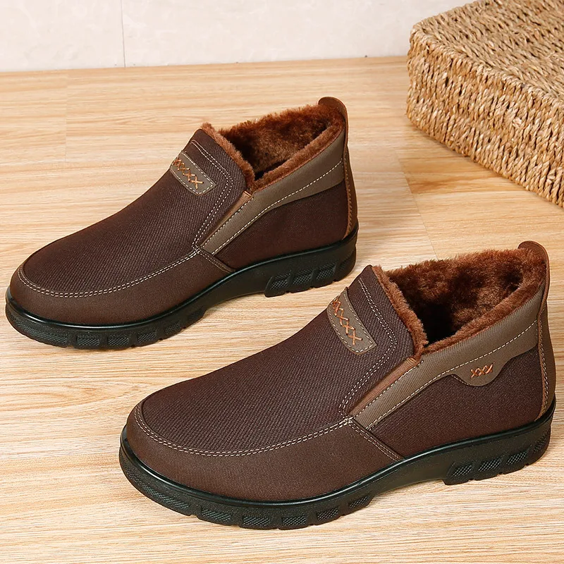 Merkmak/популярные зимние мужские ботинки; брендовая Дизайнерская обувь; Мужская модная повседневная обувь из плюша; мужские Ботильоны; бархатные толстые теплые ботинки