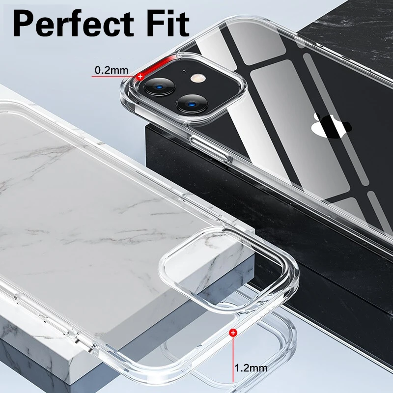 Ultra Thin Clear Case For iPhone 13 12 11 Pro XS Max XR X Soft TPU Silicone For iPhone 12 11 14 6 7 8 Plus Back Cover Phone Case