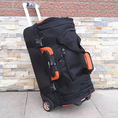 GraspDream 27/32 дюймов Большой Вместительный чемодан на колесиках, сумка для путешествий, чемодан на колесиках для мужчин и женщин, наплечный спортивный рюкзак на колесиках - Цвет: Orange(27 inch)