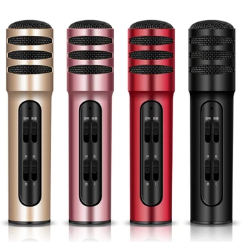 

Handheld wired condenser microphone built-in sound card continues to sing smart compatible mobile phone karaoke micphone