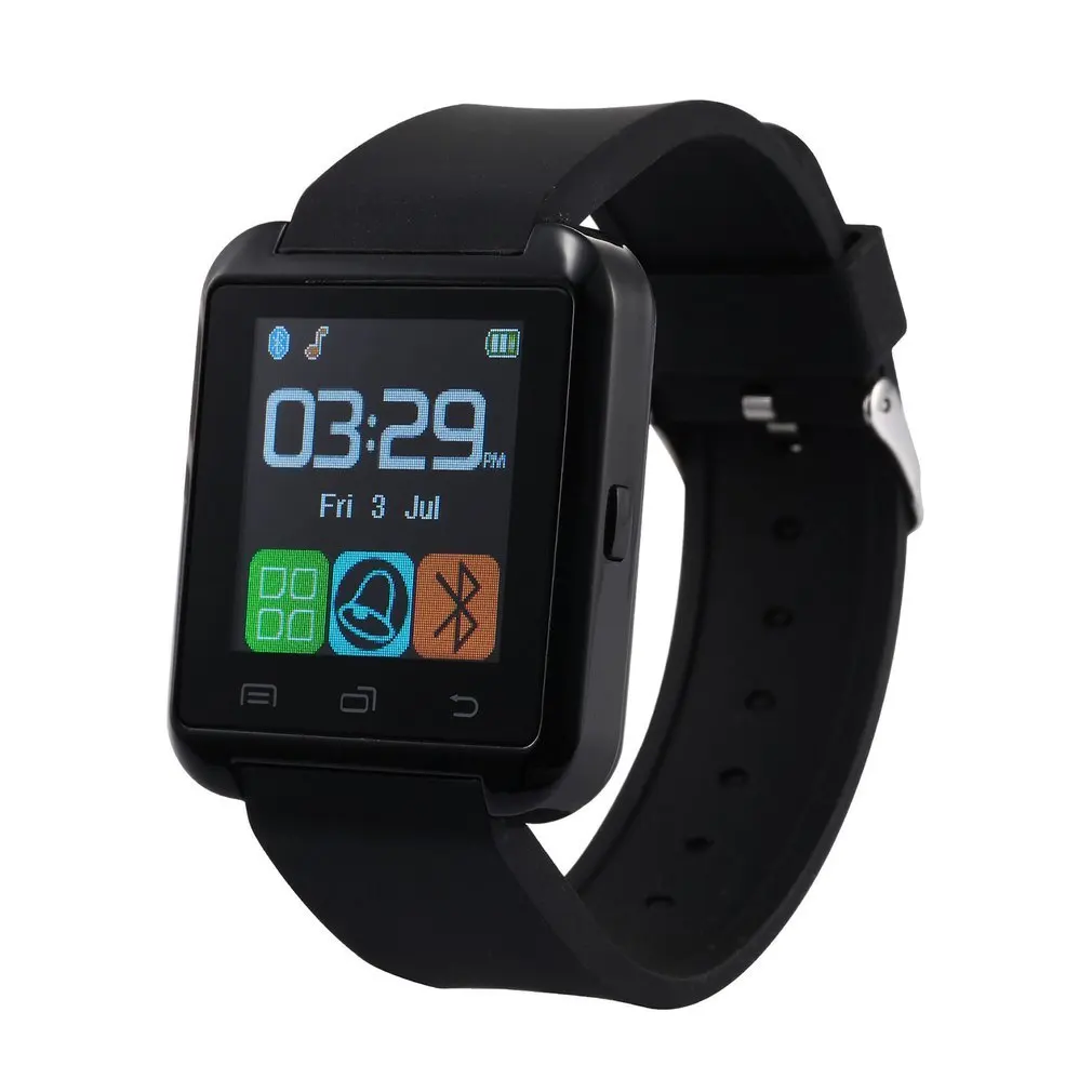 Black Smart Watch Touch Screen TFT LCD Display Simple Watch Waterproof Casual Wrist Watch For Men And Women