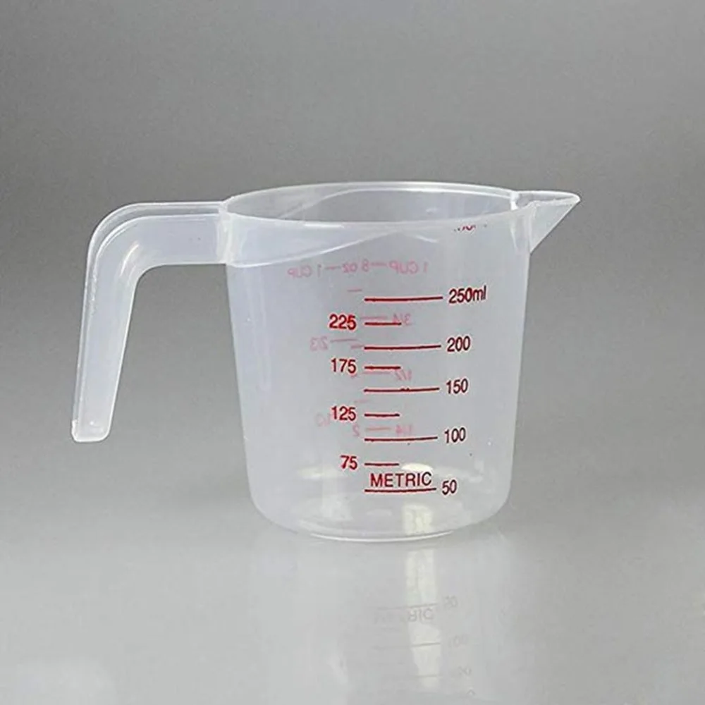 1Pc Transparent Baking Tools Kitchen Tools 250/500/1000 Ml Scaled Quality Plastic Measuring Cup Tool Cup