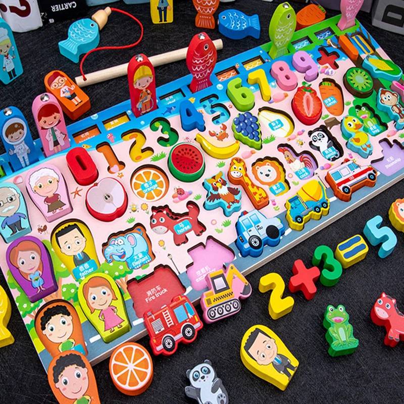 Tanio QWZ dzieci Montessori edukacyjne drewniane zabawki matematyczne