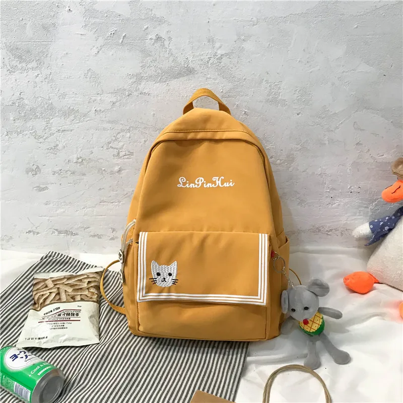 yellow Модный школьный рюкзак для девочек рюкзак Mochila Feminina рюкзак школьные сумки рюкзак для девочки-подростка школьные сумки - Цвет: yellow