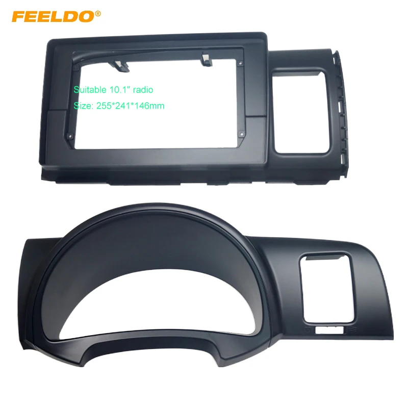 Feeldo Car 2Din Radio Stereo 10.1 "Big Screen Fascia Frame Per Toyota Wish Cd/Dvd Player Face Dash Mount Trim Kit